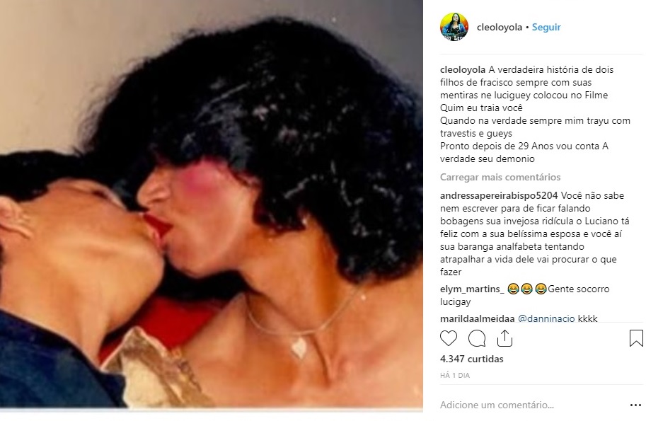 Cleo Loyola diz que ex-marido, Luciano Camargo a traiu com gays e travestis