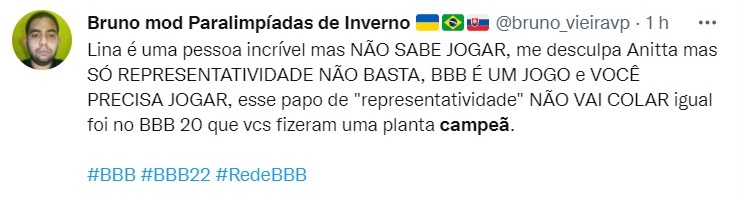 Anitta declara preferência por Linn da Quebrada no BBB22 e fãs criticam