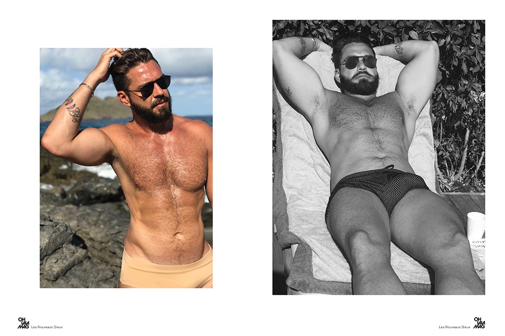 Lorenzo Martone posa nu na praia