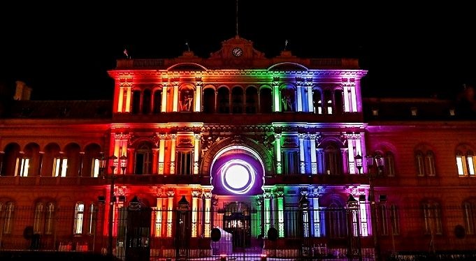 casa rosada argentina arco-íris lgbt 