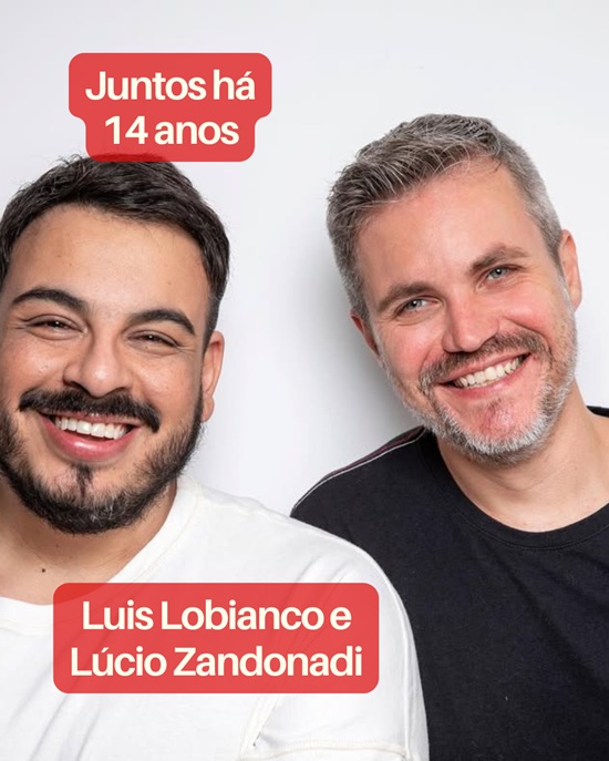 Casais gays famosos: Luis Lobianco e Lucio Zandonadi
