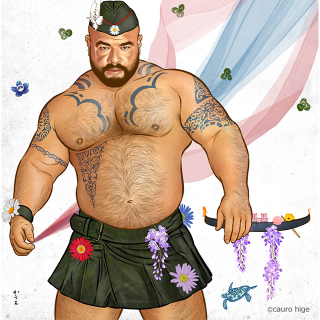 Cauro Hige: artista japonês desenha bears - homoerotismo