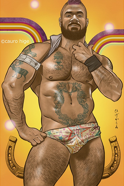 Cauro Hige: artista japonês desenha bears - homoerotismo