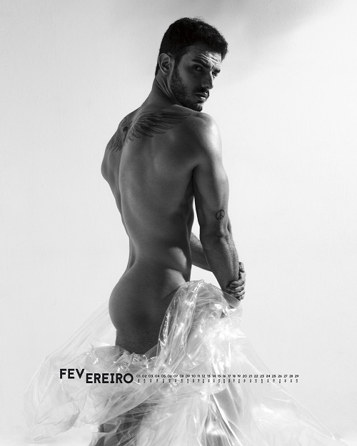 Calendário 2020 só de homens nus e sarados do fotógrafo João P. Telles