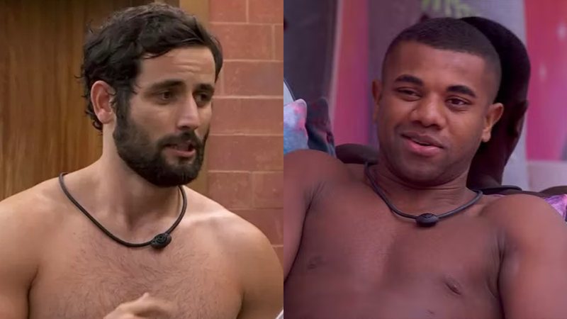 Matteus e Davi pulam pelados na piscina no 'BBB24'