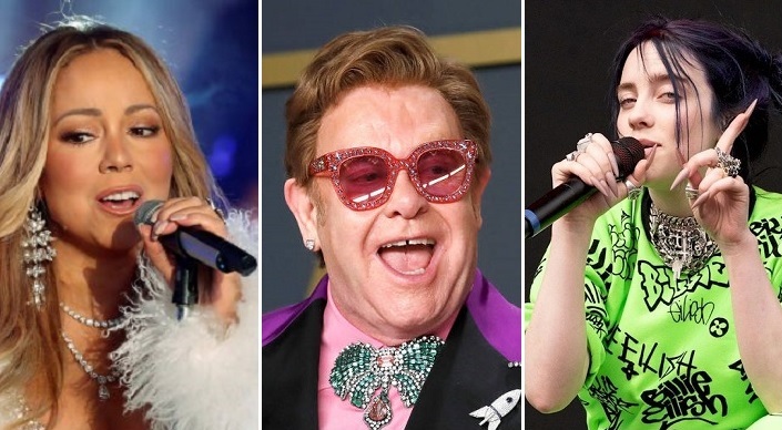Mariah Carey, Elton John e Billie Eilish cantarão em show dentro de casa em prol do combate à pandemia da Covid-19