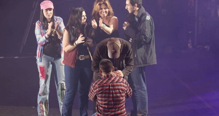 Show de Shania Twain em Barretos tem pedido de casamento gay