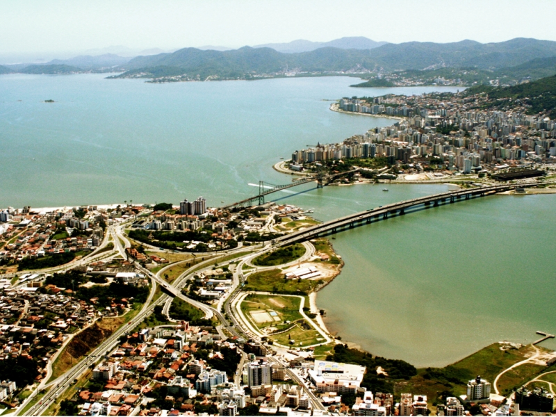 Vista aérea de Floripa